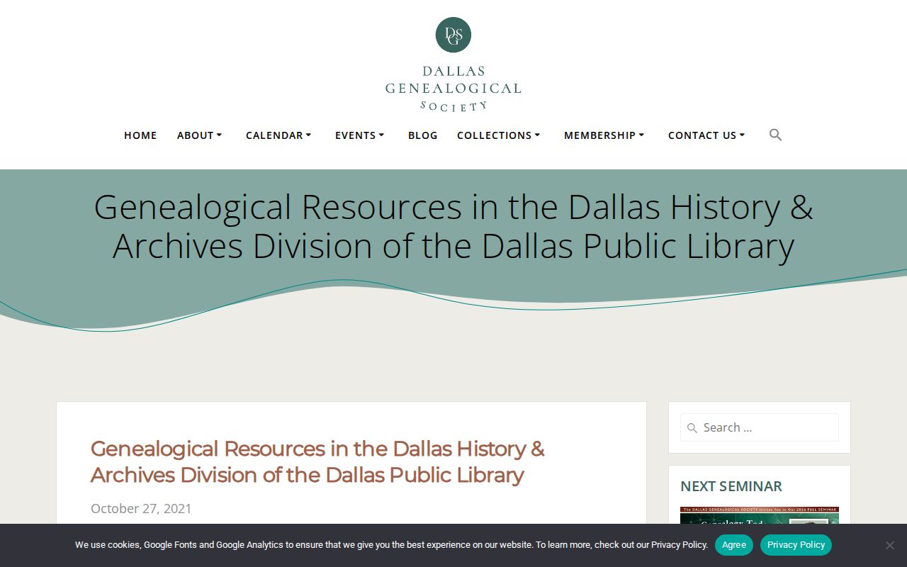 Dallas city directory resources from the Dallas Genealogical Society