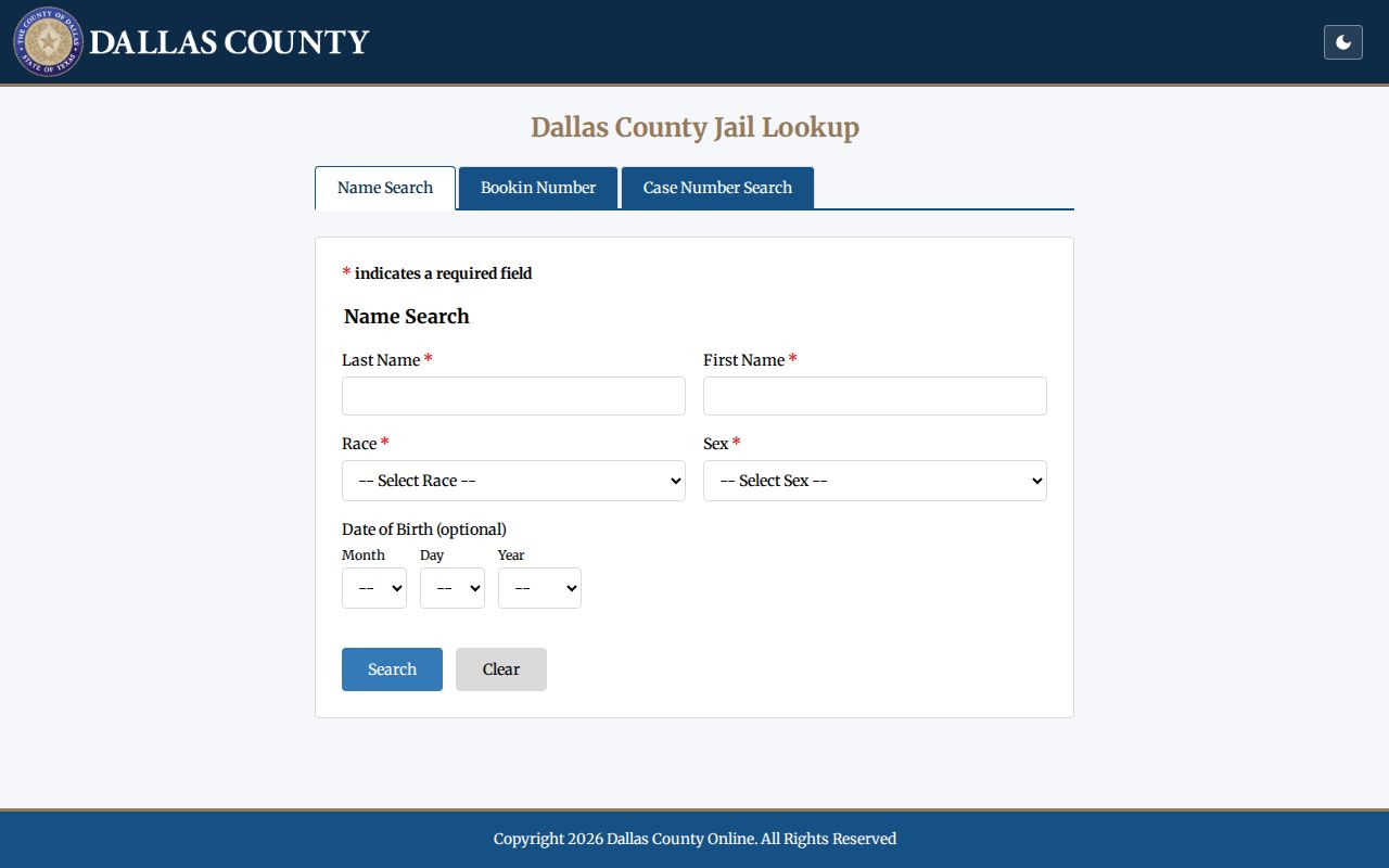 Dallas residents directory county jail lookup