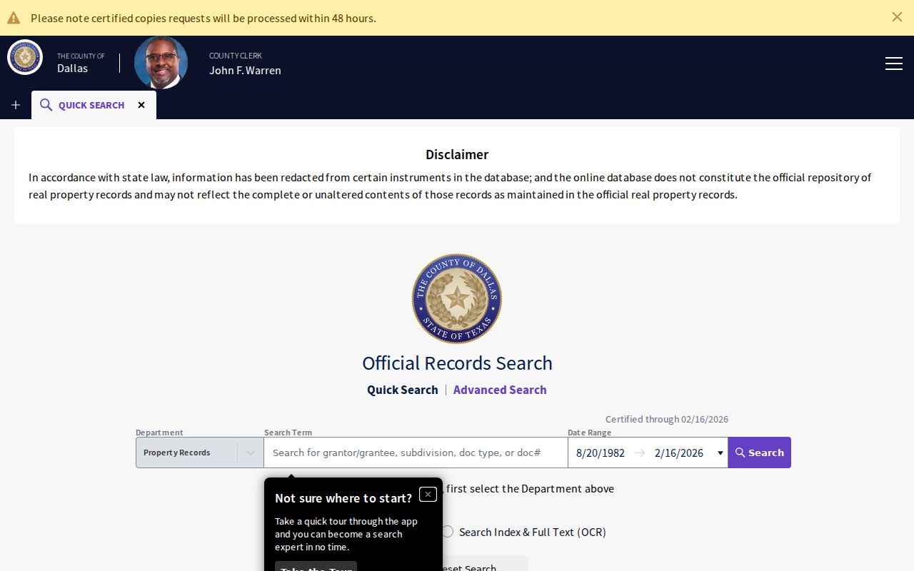 Dallas residents directory official deed index search